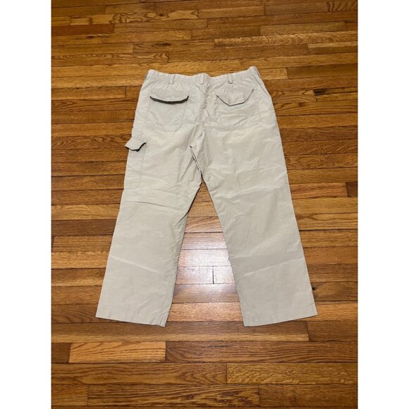 Lands' End Mens Cargo Pants Size 36x26 Beige Nylon Cotton Outdoors Hiking - Picture 6 of 8